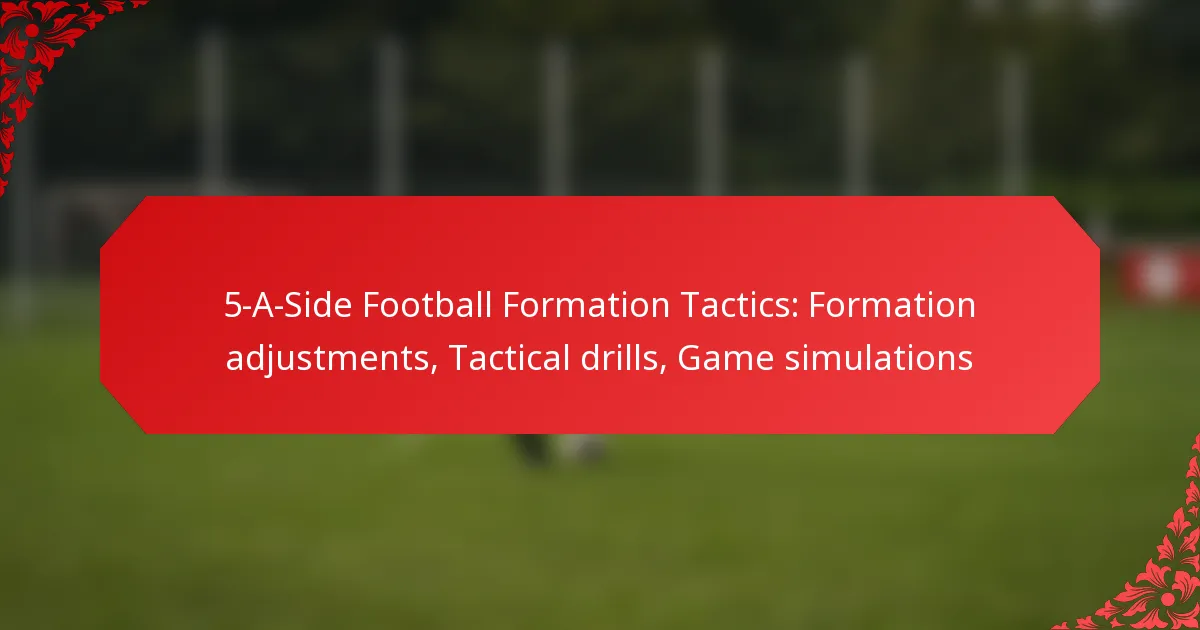 5-A-Side Football Formation Tactics: Formation adjustments, Tactical drills, Game simulations