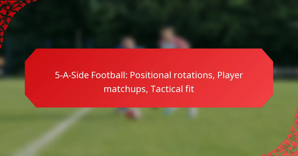 5-A-Side Football: Positional rotations, Player matchups, Tactical fit