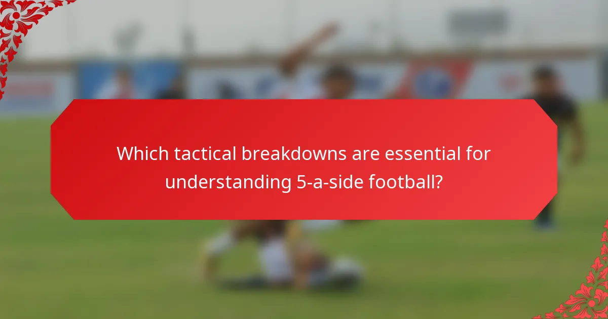 Which tactical breakdowns are essential for understanding 5-a-side football?